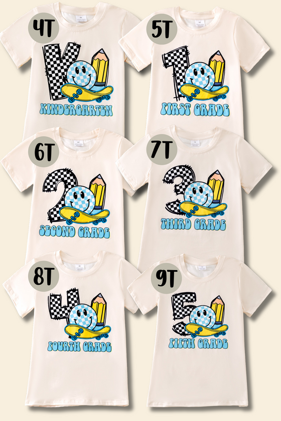 Back to school grade tee-shirt.