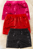 Girl front sequins shorts. Available in 3 colors. Sol