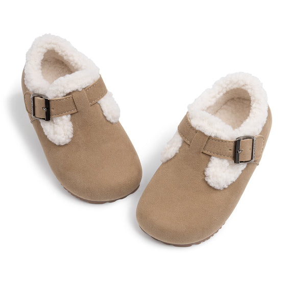 Khaki sherpa slip on shoes. CG5149
