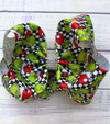 6.5 inch Christmas character & checkered printed double layer hair bows. 4PCS/$10.00 BW-DSG-C2