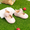 Front bow with rhinestones baby shoes. (Pink) CG5366