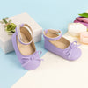 Lavender front bow baby shoes. CG5364