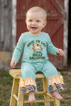 Sorry I'm late I was Dilly Dallying" Embroidered baby romper. RPG63938 JEAN