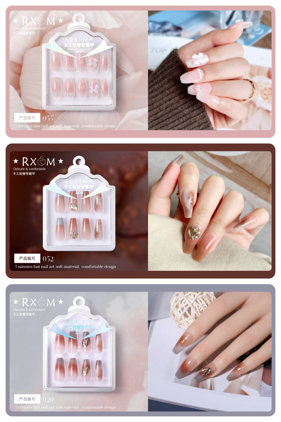 Beautiful women press nail set / 5 piece nail kit. Choose your favorite!! A-4