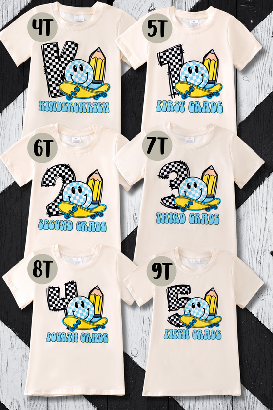 Back to school grade tee-shirt.