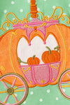 Green polka dot pumpkin applique tunic and bottoms. OFG62630 MO