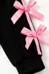 Merry Christmas black long sleeve top and denim pants. OFG63034 AMY