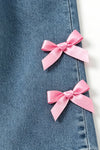 Merry Christmas black long sleeve top and denim pants. OFG63034 AMY