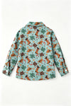Boys Christmas western button up shirt. TPB60719 MON
