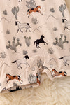 🎍Bamboo made boys baby romper w/horse print. RPB50066