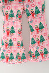 Gingham plaid printed on pink top and bottoms. OFG63373 SOL