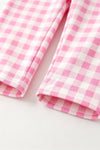 Joy Pink long sleeve top and pink gingham leggings. OFG63357 SOL