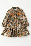 Camouflage girls tiered dress. DRG65196 SOL