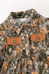 Camouflage girls tiered dress. DRG65196 SOL