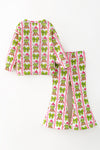 Christmas character printed girls 2 piece set. OFG63375 SOL