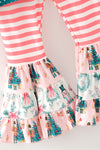 Coral and green nutcracker printed outfit. OFG63336 MON