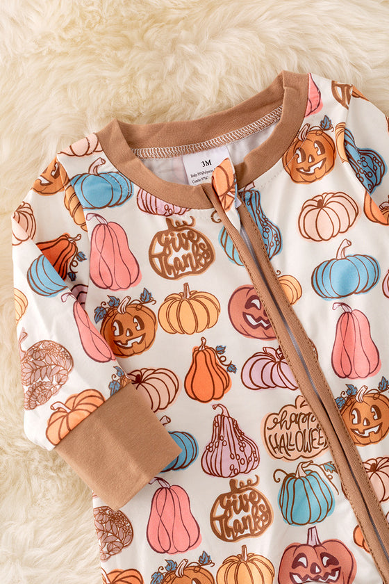 RPG40848 SOL: Happy Halloween printed baby onesie.🍁