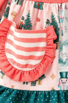 Coral and green nutcracker printed outfit. OFG63336 MON