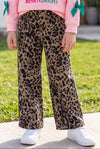 Leopard printed straight cut denim pants, with adjustable string. PNG60323 AMY