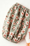 Floral tiered dress with lace hem and "Mama's Girls embroidery. DRG64571  SOL