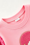 Christmas character front applique and sequins sleeves. TPG60769 AMY