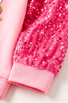 Christmas character front applique and sequins sleeves. TPG60769 AMY