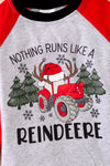 TPB40533: "Nothing runs like a reindeere" Boys Christmas long sleeve top.🎄JEA