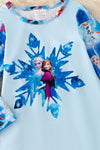 PJG40166  AMY: Snowflake printed pajama dress.