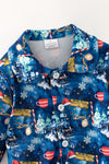 North Pole  boys button up pajamas. PJB60065 AMY