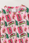 Lt. Pink Christmas character printed girls 2 piece set. OFG63374 AMY