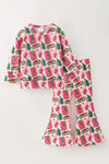 Lt. Pink Christmas character printed girls 2 piece set. OFG63374 AMY