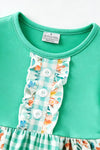 Mint gingham and floral tunic with matching pants. OFG63028 AMY