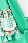 Mint gingham and floral tunic with matching pants. OFG63028 AMY