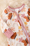 🎍Bamboo made w/butterfly print onesie foot closure & matching headband. RPG50165