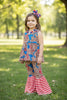 Coquette patriotic girls leopard 2 piece set. OFG50349 AMY