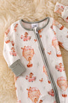 🎍Bamboo made w/air balloon print onesie foot closure & matching headband. RPG50167