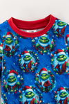 Royal Blue Christmas character printed boys baby romper. RPB61010 SOL