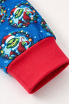 Royal Blue Christmas character printed boys baby romper. RPB61010 SOL