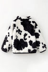 Black & White cow printed girls jacket. TPG60776 SOL