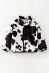Black & White cow printed girls jacket. TPG60776 SOL