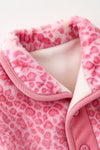 LT. Pink animal printed girls cozy jacket. TPG60778 AMY