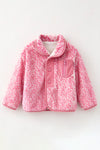 LT. Pink animal printed girls cozy jacket. TPG60778 AMY