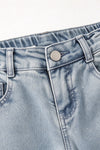 Lt. Blue denim pants with cute bows & rhinestones. PNG60664 AMY
