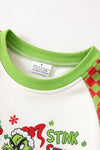 Christmas character boys top with checkered sleeves . TPG60685 SOL