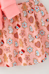 Bow ginger cookie printed top and skort. OFG62978 Bre