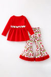 Red tunic and Christmas printed bells. OFG63381 AMY