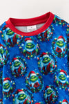 Royal Blue Christmas character printed boys pajamas. PJB60064 AMY