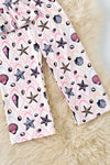 Seashell & sea star printed top and bottoms.  OFG60710 AMY