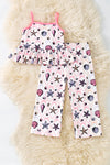 Seashell & sea star printed top and bottoms.  OFG60710 AMY