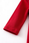 Red tunic with Santa printed band and bell bottoms. OFG63382 AMY